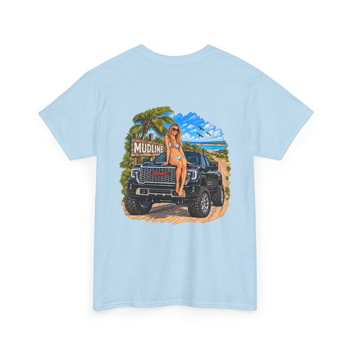 Mudline Beach Jeep T‑Shirt — Off‑Road Truck Graphic Tee