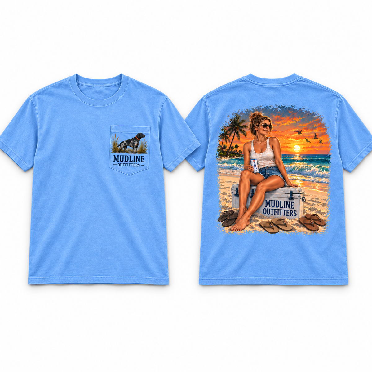 Light Blue Mudline Outfitters Mockup