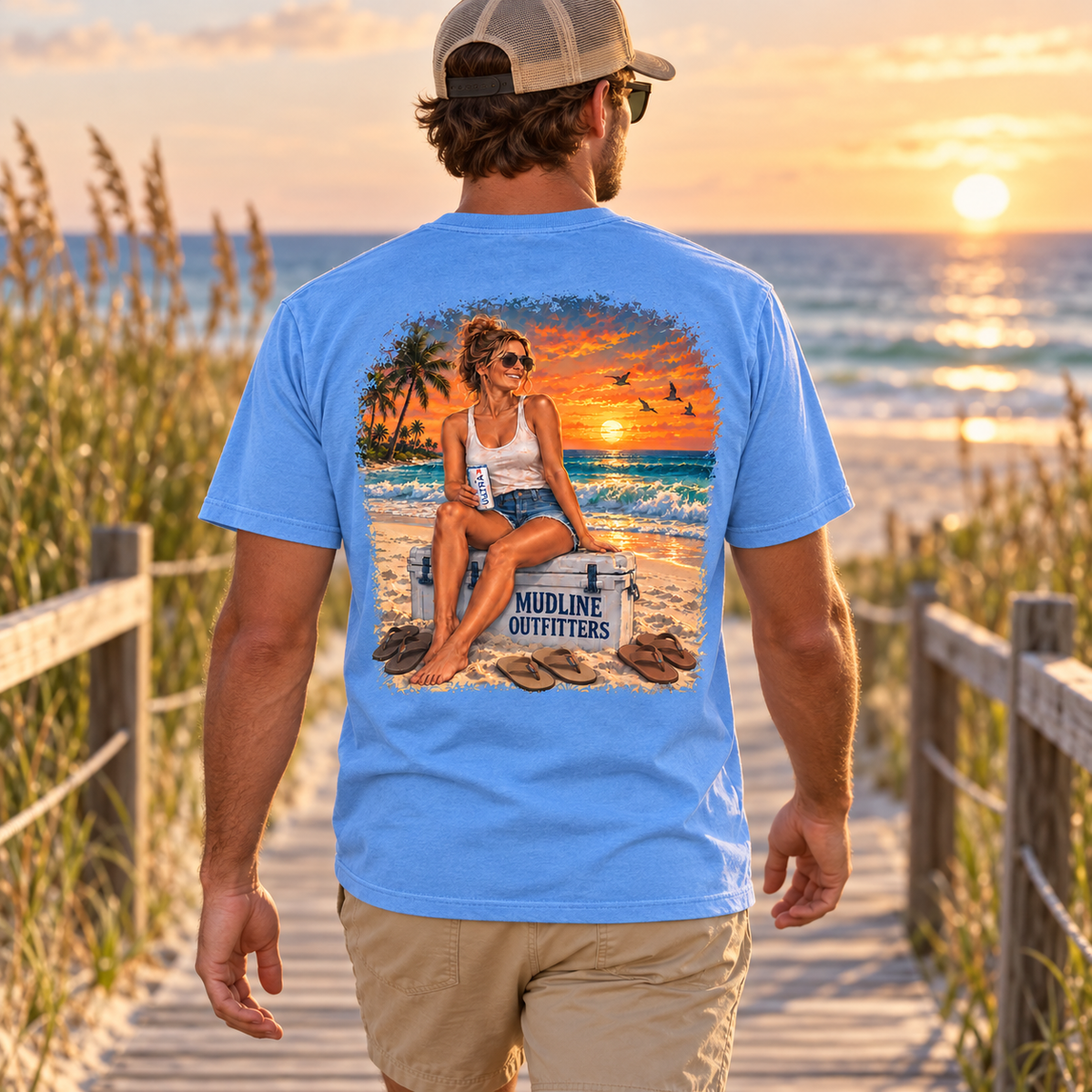 Light Blue Mudline Outfitters Mockup
